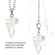 Pendul Cristal de Stanca, cu dublă funcționalitate de colier, transparent