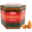 Conuri backflow Citronella parfumate 40 buc, original HEM professional pentru fantani cascada