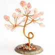 Copac Cuart Roz, piatra iubirii, suport geoda plata agat natural, 10 cm