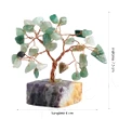 Copacei decorativi Aventurin, piatra prosperitatii, copacel Feng Shui cu cristale pe suport din pietre semipretioase, 8 cm verde 