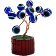 Copacei decorativi cu ochisori magici norocosi, popular numit ochiul lui Horus, amuleta de protectie energii negative, 7 cm albastru