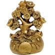 Copacul banilor feng shui, cu monede, pepite și sacul de prosperitate, 6,7 cm 