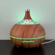 Difuzor aromaterapie stejar, umidificator camera 400 ml cu telecomanda si lumina led