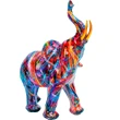 Elefant trompa în sus, decoratiuni de interior top art multicolor 26 cm