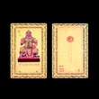 Card amuletă războinică pentru protecție aurie Feng Shui cu generalul Tai Sui