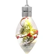 Globuri de Craciun bec led cu lunina si brad cu zapada artificiala, 13 cm