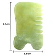 Instrument de masaj din jad natural, Gua Sha îngrijire completă pentru tot corpul, 90 mm verde