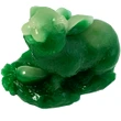 Iepure jad Feng Shui, obiect decor cu proprietati de activate a dragostei, statueta verde