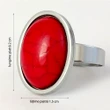 Inel Jasp roșu, piatra eliberării energiilor negative, rotund sau oval roșu 2 cm reglabil 