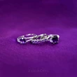 Inel Ametist, piatra fericirii 8 mm oval mov ajustabil