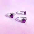 Inel Ametist, piatra fericirii 8 mm oval mov ajustabil