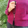 Matanie onix, piatra concentrarii, antistress si accesoriu amuleta masina, negru