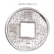 Set 24 monede argintii chinezesti, amuleta feng shui pentru prosperitate si bani, 15mm metal