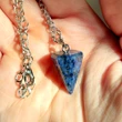 Pendul Lapis Lazuli, cu dublă funcționalitate de colier