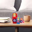 Matrioska, papusi rusesti pentru prosperitate, nunațe roșu roz11 cm