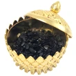 Onix spartura decor, piatra semipretioasa pentru forta interioara, cistale 1-3 mm negru 26g