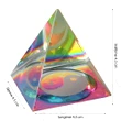 Piramida din cristal cu simbolul Yin Yang, multicolor, simbol al echilibrului 