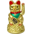 Pisica Feng Shui, Maneki Neko simbol de noroc la bani si protectie, auriu