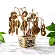 Copac cu bani monede chinezesti, metal de calitate, 15 cm auriu