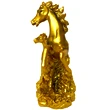 Statuie doi cai Feng Shui, aurie 12 cm