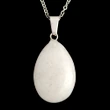Pandantiv Selenit, piatra protecție și repararea relațiilor, cristal natural în formă de picătură alb 30 cm 