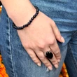 Set brățară Piatra Lunii și inel goldstone ajustabile, in cutie bijuterii