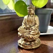 Buddha medicinei, obiect feng shui protectie de boli fizice si emotionale, statueta auriu 10 cm