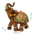 Elefant cu trompa in sus, statueta pentru bogăție, 2 modele auriu și maro 13 cm