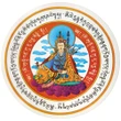 Sticker Guru Rinpoche Buddha, remediu feng shui pentru victorie, autocolant mare multicolor 125 mm