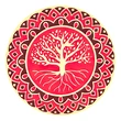 Sticker esența spirituală și vitală 2024, autocolant roșu 5 cm