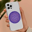 Sticker Forța Vieții și Mandala, împotriva energiilor negative, autocolant mov 5 cm