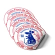Sticker Șobolan Albastru, floarea de dragoste pentru Iepure, Oaie și Mistreț, 5 cm