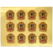 Sticker 12 Kalachakra Stupa pentru protectie de ghinioane, autocolant auriu 11 cm
