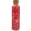 Pietre semipretioase Coral, sticla cilindrica decor, pentru purificare si protectie, rosu 40g