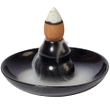 Fantana fum platou cu wu lou, simbol feng shui de sanatate, ceramica negru