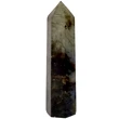 Obelisc cristal Labradorit, piatra semipretioasa care stimuleaza intuitia si originalitatea, turn decor multicolor 8 - 12cm, 60g