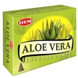 Conuri parfumate Aloe Vera HEM profesional, actiune antiinflamatorie si antioxidanta, 10 conuri (25g) aromaterapie suport metalic inclus