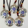 Amuleta Feng Shui 8 simboluri norocoase pentru multiplicarea norocului, auriu argintiu snur negru