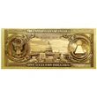 Bacnotă metalică 1.000.000$,  amuletă feng shui pentru atragerea prosperității, polimer de calitate auriu 15 cm