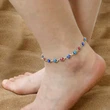Bratara de picior ochisori norocosi, simbol al protectiei, intelepciunii si luminarii spiritual, multicolor