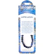 Set bratara Lapis Lazuli cu felicitare personalizata, talisman pentru noroc, pietre semipretioase rotunde