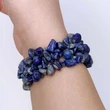 Set brățară Lapis Lazuli cu felicitare personalizata, talisman pentru noroc, pietre semipretioase neregulat