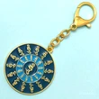 Breloc 2023 cu 28 silabe Hum, amuleta de protecție de călătorie, metal albastru