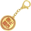 Breloc Big Fortune, amuletă feng shui pentru câștiguri și succes, metal auriu cu roșu 11 cm