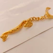 Breloc amuleta cariera cu Ru YI sceptrul puterii pentru autoritate si functii de conducere, metal auriu 95 mm
