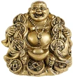 Buddha vesel al fericirii, pentru dragoste si abundenta, statueta auriu
