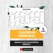 Calendar personal pe 1 luna, un instrument util care indica zi de zi ce activitate iti este benefica