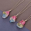 7 chakra cristal cuarț, piatra comunicării, cristal natural în formă neregulată multicolor