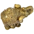 Elefant feng shui cu trompa in sus, statueta pentru dragoste si bun augur, auriu