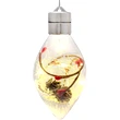 Decoratiune de Craciun Glob bec cu lumina si Conuri de Brad, 13 cm